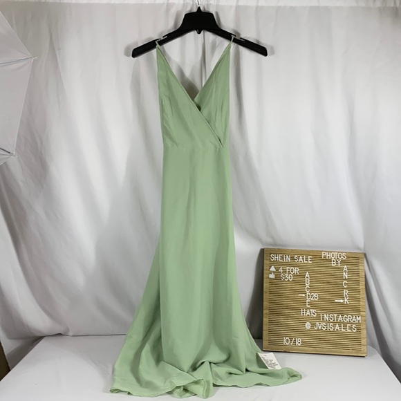 ASOS Dresses & Skirts - ASOS Solid wrap Bridesmaid Maxi dress in Mint Size 10 NWT